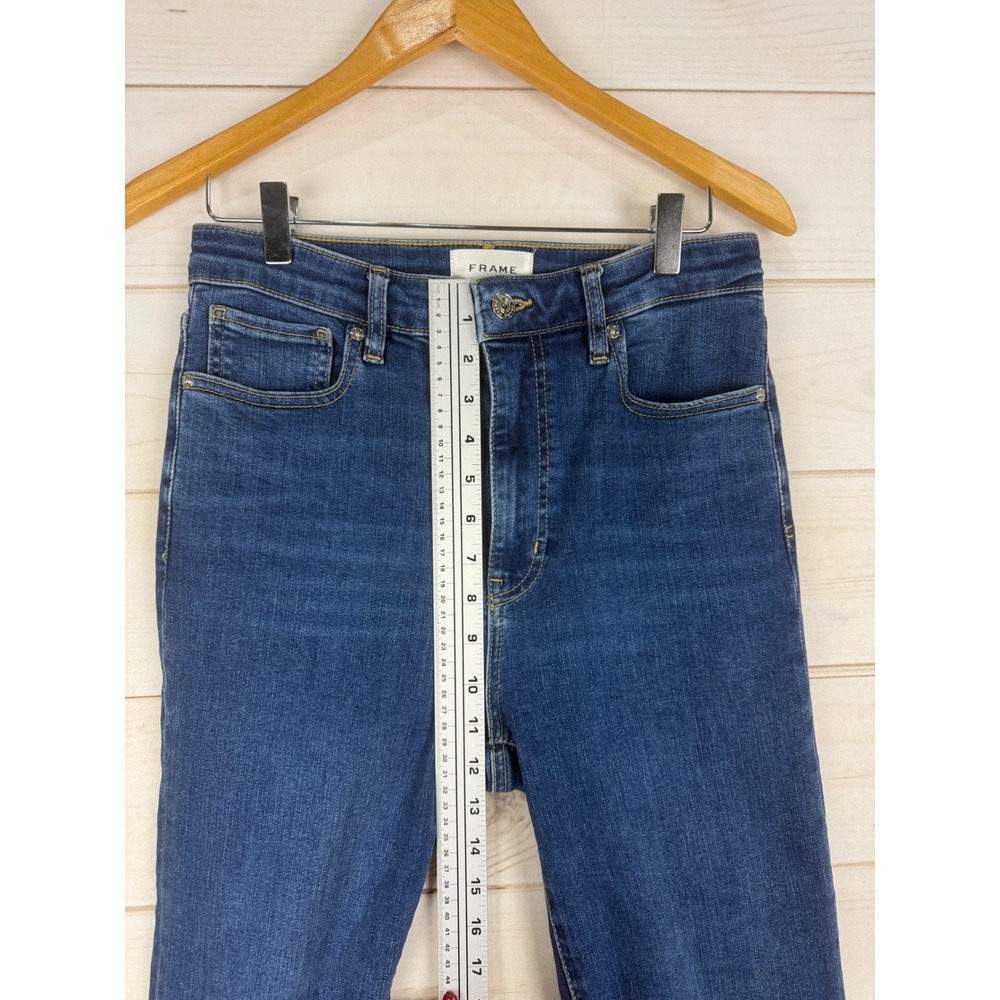 FRAME The Pencil Jeans Womens 28 High Rise Straight Leg Denim Dark Wash - Picture 6 of 9